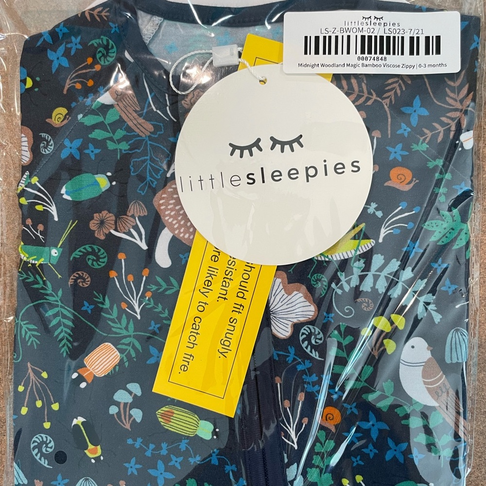 Little Sleepies Midnight Woodland Magic Zippy 0-3 month
